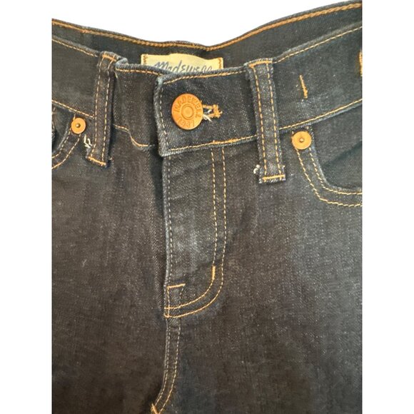Madewell Alley Straight Dark Stretch Denim Jeans 25 Womens Slimming Pants - Picture 3 of 9